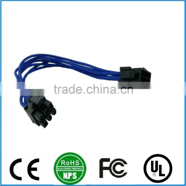 6 Pin to 6pin ATX Extension With Cotton or Nylon Net Cable for Vedio Card photo-4