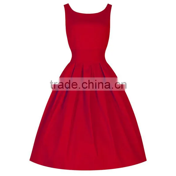 Women's Vintage Clothing Cotton Umbrella Swing Rockabilly Dress photo-4