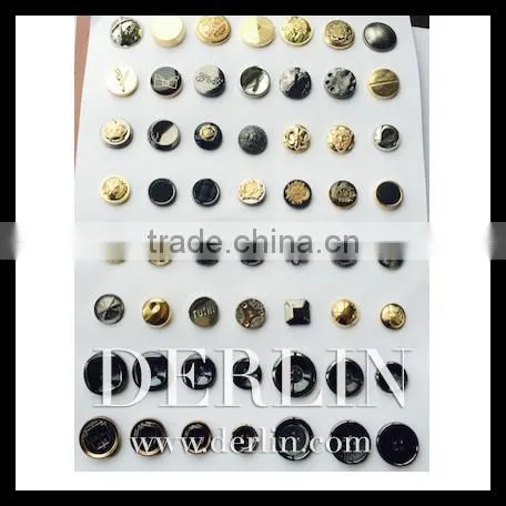 Antique Copper Collection Gold Side New Metal Plastic Button photo-3