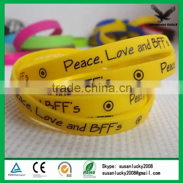 President Selection Custom Embossed/ Debossed Silicone Wristband, Cheap Silicone Bracelet photo-5