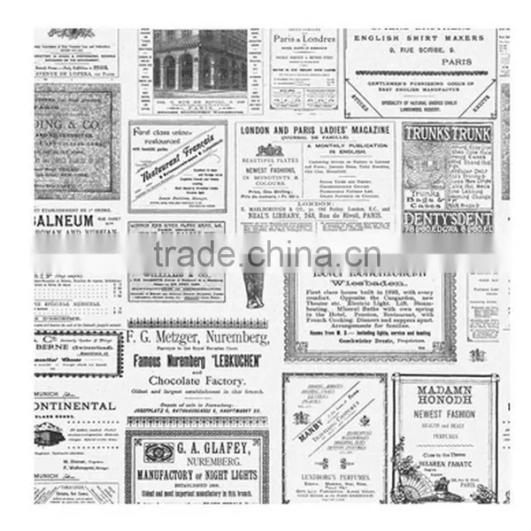 Discounted Printed Pvc Coated Wallpaper, Ivory Vintage Special Design Wall Sticker for Teenage , Peel and Stick Wall Decal Deco photo-2