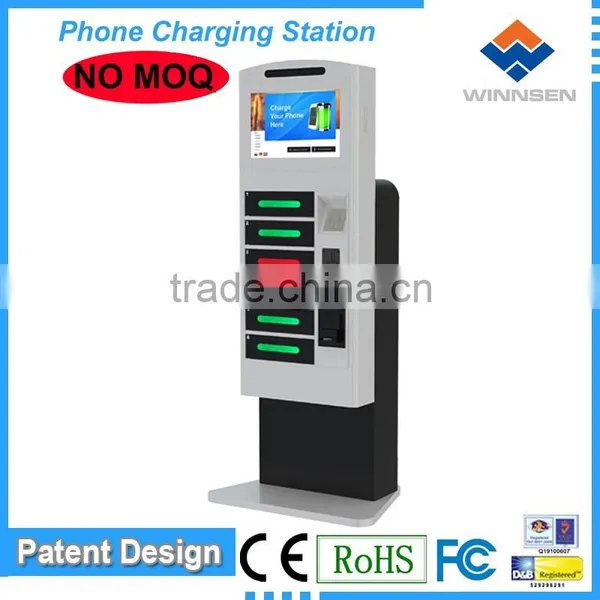 Fast Charge Floor Standing Card Reader Cell Phone Charging Kiosk Locker Cell Phone Charging Station APC-06B photo-3