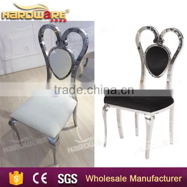 Foshan Wholesale Popular Heart Shape Stainless Steel Dining Chair photo-3
