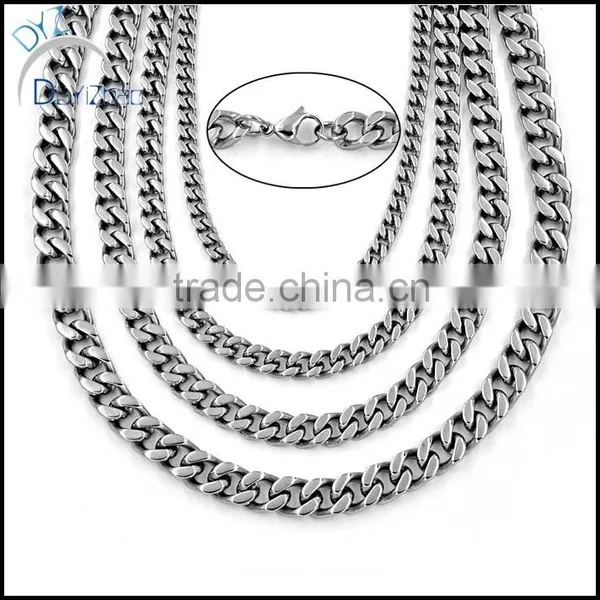 Stainless Steel Heavy Link Curb Cuban Chain Men Necklace photo-5