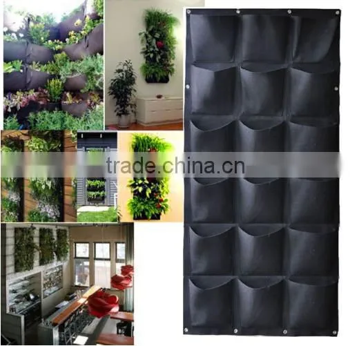 Pocket Garden Flower Planting Wall Mount Living Growing Bag Felt Indoor/Outdoor Pot