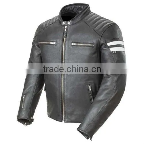 MOTORBIKE LEATHER JACKET - CE APPROVED FULL PROTECTION