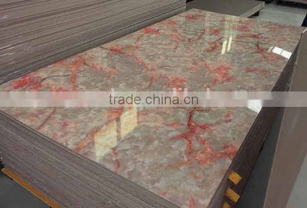 PVC MARBLE SHEET UV BOARD, SMOOTH HARDNESS GREEN CLASSICAL CORROSION WITH HIGH QUALITY photo-3