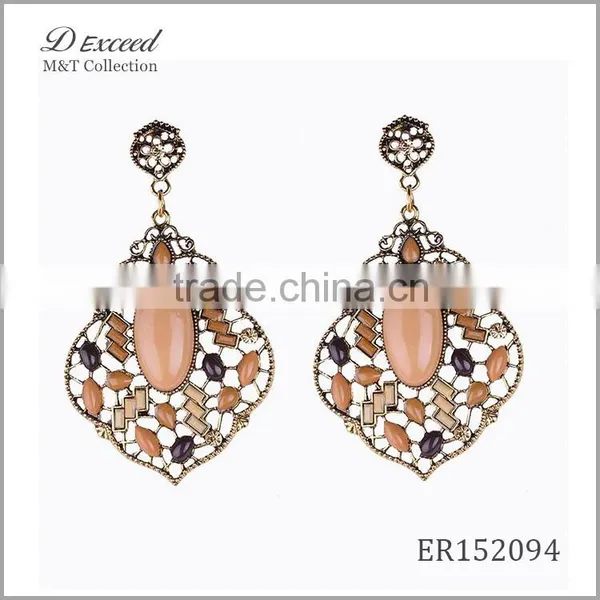 Wholesale Jewelry Fashion Designs Ladies/Women's Ethnic Bohemian Resin Piercing Earrings Dangle Earrings photo-4
