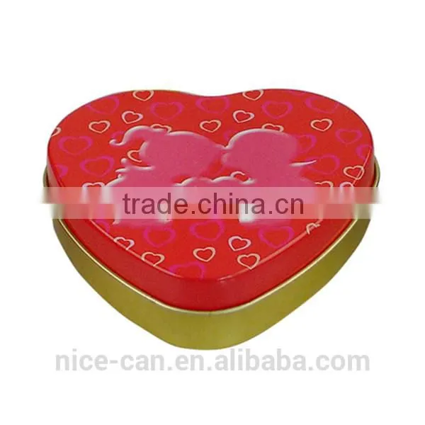 Pretty Candy and Chocolate Tin Cans Heart Shaped Gift Tin Boxs photo-2