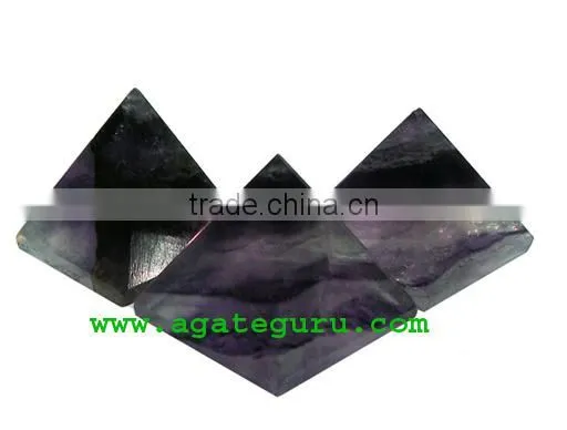 Purple Flourite Pyramids : Wholesale Pyramids Khambhat Supplier