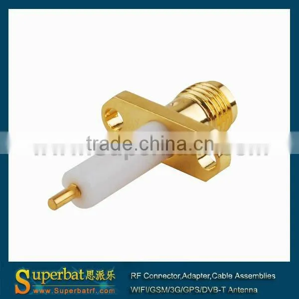 SMA 2 Hole Panel Mount Jack With Long Dielectric and Solder Post Sma for Rg213