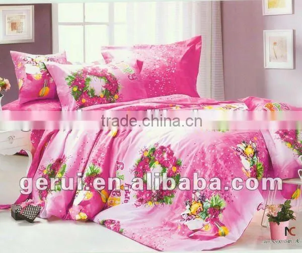 2013 New Designs 100% Cotton Abrasive Reactive Printing Fabric Bedding Fabric Bedding Sets