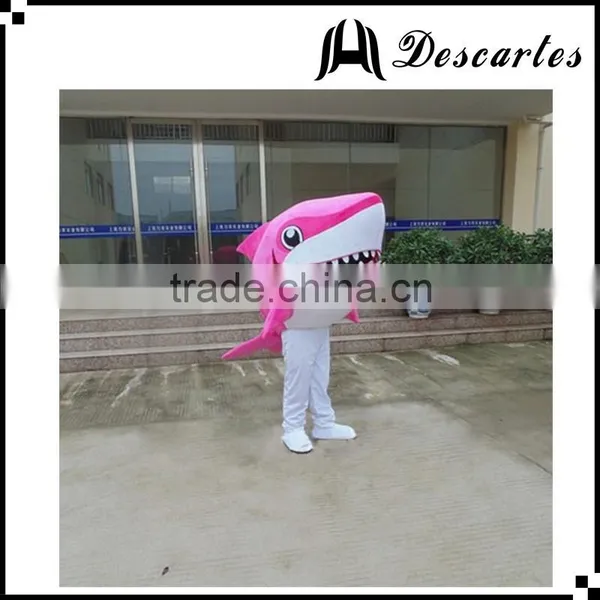 Stage Fancy Dress Adult Red Shark Mascot Costume for Festival Events