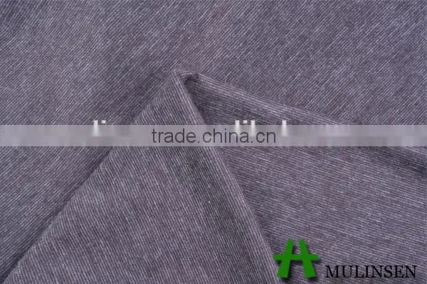 Shaoxing Mulinsen Textile Polyester Rayon Stretch Jersey Melange Fabric photo-4
