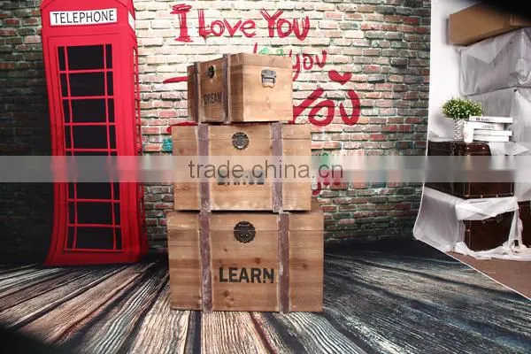 Vintage Style Wooden Storage Trunk Box/Case Sets photo-3