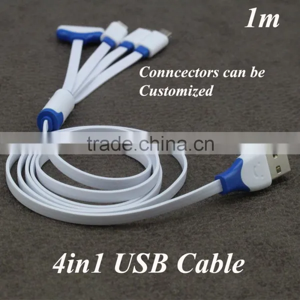 4 Head Multi Device Charging USB Cable