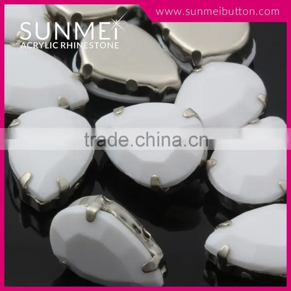 High Quality Square Shape Plastic Rhinestone Trimming for Dress photo-3