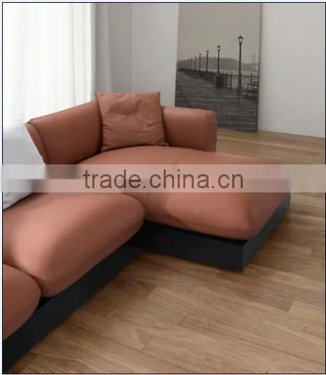 Office Furniture Black Leather Classic Sofa Set 2636 photo-3