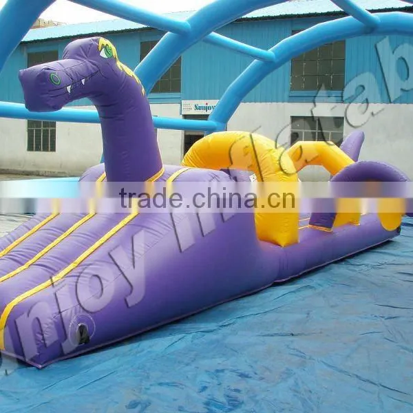 Cheap Price Inflatable Floating Water Slides Obstacle Track Themed Race for Adults Kids