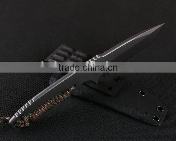 OEM Full Tang D2 Steel Military Knife With Survival Rope photo-5