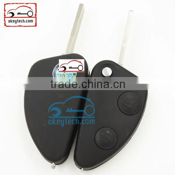 High Quatity Alfa Car Key Alafa Flip 2 Button Remote Key Shell Car Key for Alfa Flip Remote Key Fob photo-3