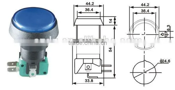 Chzjcz/CE ROHS Waterproof Membrane Switch,black Pastic 2 or 3 Position Rotary Switch photo-5