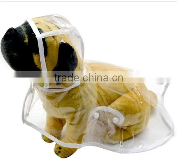 Fashion Transparent Pet Dog Puppy Hooded Raincoat / Pet Raincoat Waterproof Dog Raincoat photo-4