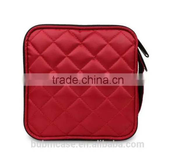 Fashion Red 32 Capacity PVC Fabric DVD Case CD Holder Personalized cd Case Multi Disc Dvd Cases photo-3