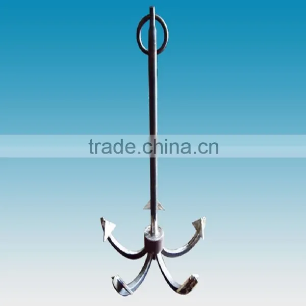 Black Bituminous Paint / Hot Dip Galvanized Five Claws Marine Anchor