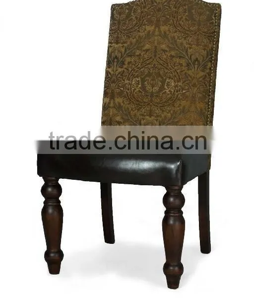 Luxury Vintage Furniture Solid Wood Chair Cover by pu Leather Fabric photo-4