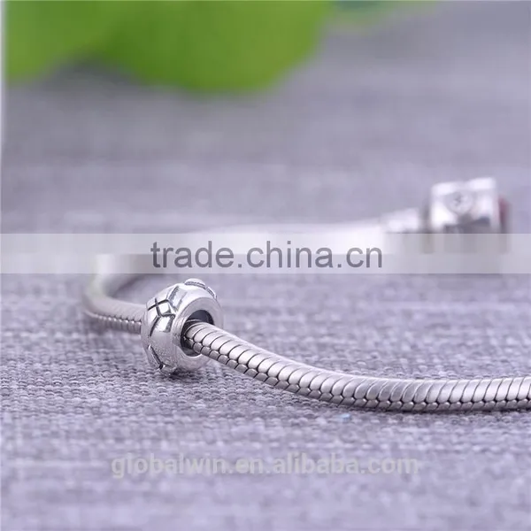 925 Sterling Silver Bead Oxidized Stopper Charm Products Charms Bead Silver Metal Jewelry STY004 photo-3