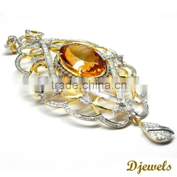 Diamond Gold Pendant,Stylish Diamond Gold Pendant,Diamond Jewelry photo-2