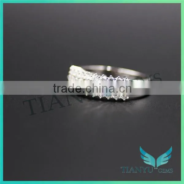 Wholesale 3 Carat Forever Brilliant D F G H Color Round Cut Moissanite Diamond Alternative Engagement Rings photo-6