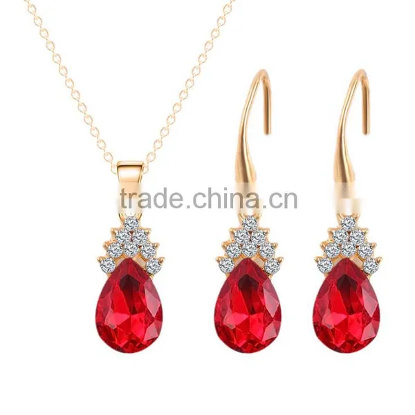 Online Shonp China Wedding Earring and Necklace Set White Cubic Zircon Stone Jewelry photo-3