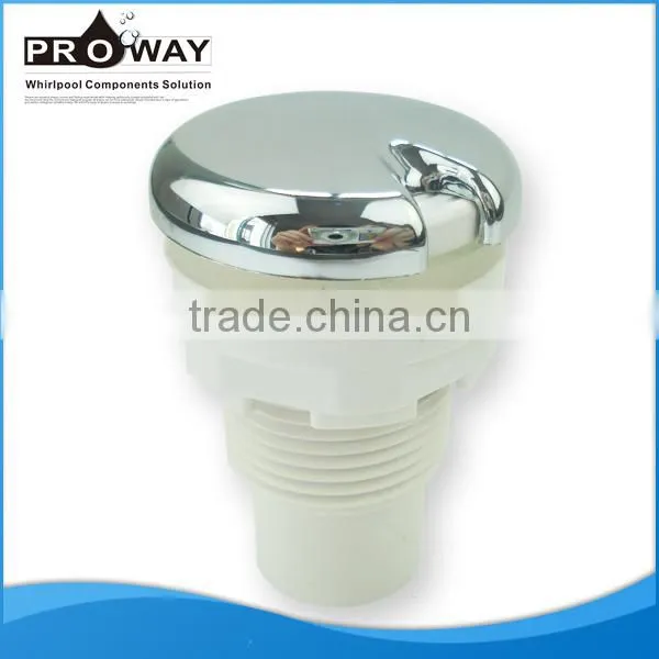 Hot sale Whirlpool PVC body air push button for bathtub Chrome-plated ABS Waterproof push button switch