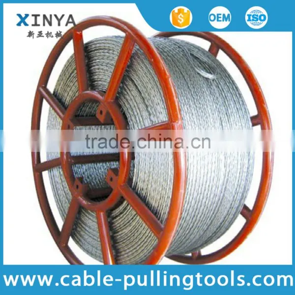 Anti Twist Galvanized Braided Steel Wire Rope Overhead Conductor Stringing photo-2