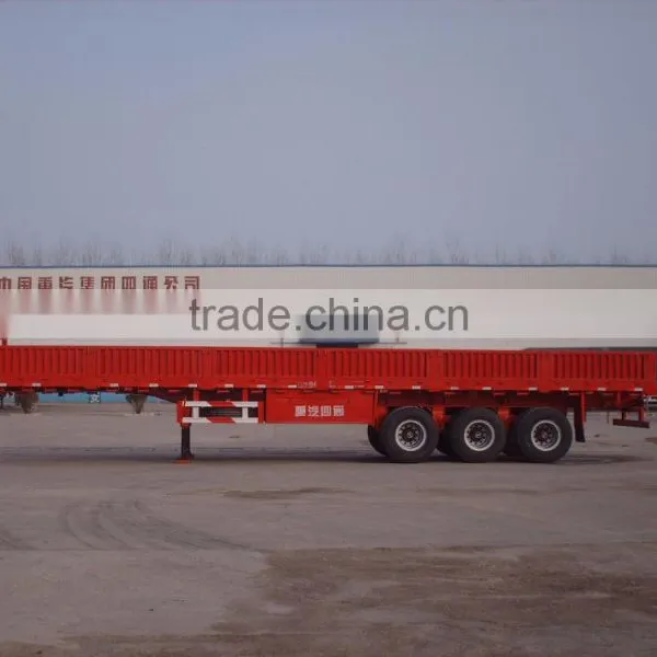 2016 Top Ranking Tri-axle Flatbed Trailer / Side Wall Semi Trailer / Side Panels Detachable photo-4