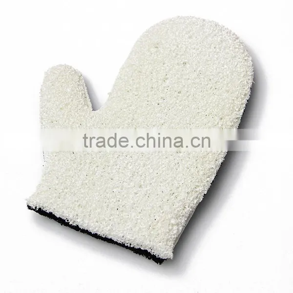 Eco-friendly Re-washable Tan Mitt Two Sides Flocking Microfiber Mitt photo-4