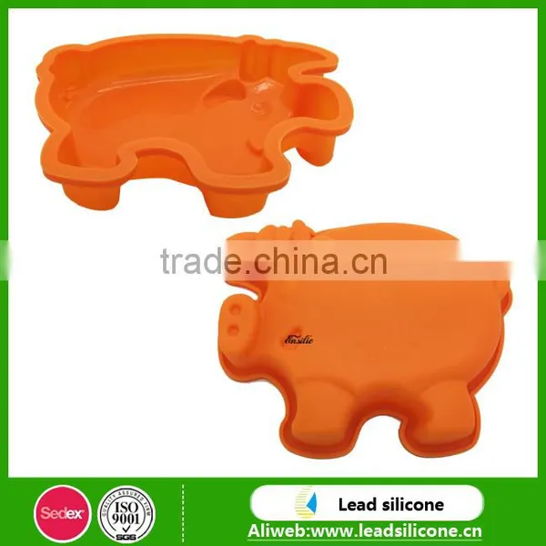 The Pig Shape Silicone Cake Mold LFGB Standard Silicone Cake Mold photo-2