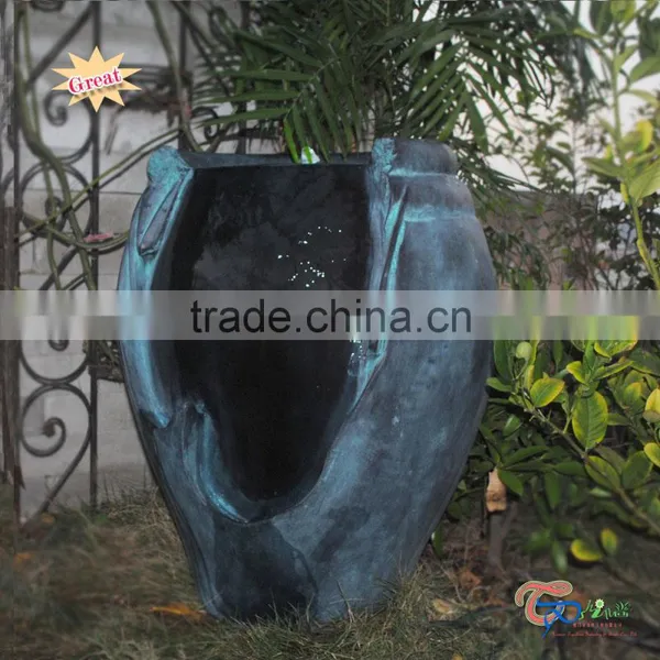 Decorative Resin Large Pot Electric LED Patio Garden Water Fountain photo-6