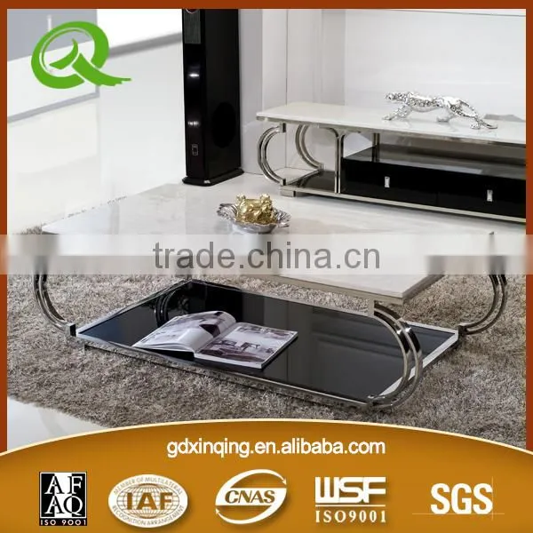 C146 High Glossy Round Stainless Steel Coffee Table photo-2