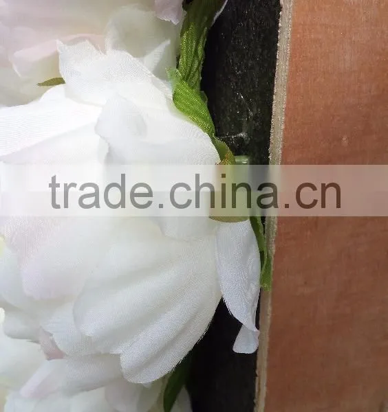 Artificial Silk Ombre Flower Wall With Wood Panel for Wedding Decoration photo-2