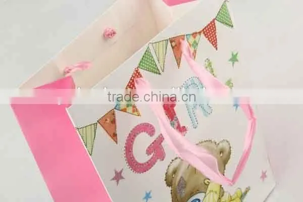 Printed Foldable Gift Bag With Bear Pattern/ Shopping Paper Bag photo-5