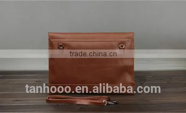 Hot Sale Men's Real Leather Business Clutch Wrist Bag Handbag Organizers Briefcase Wallet photo-2