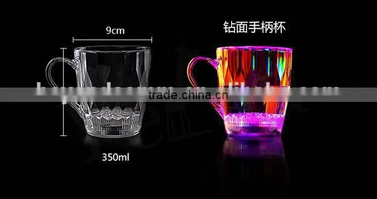 2016super Deal Creative Flash Luminescence Induction Octagonal Glow Cup Luminous Cup for Celebration Club Bars Free Shipping photo-3