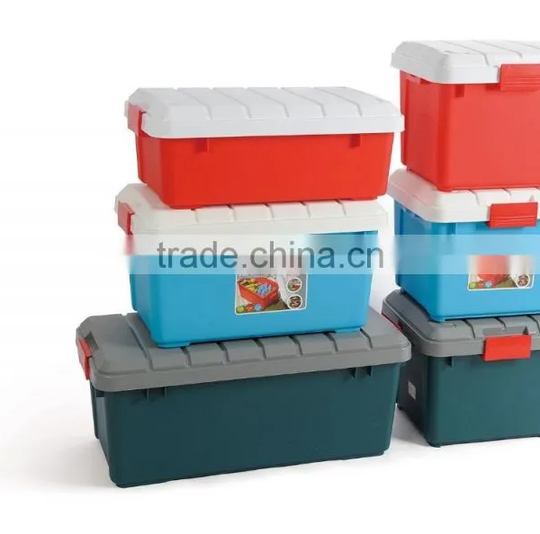74L Plastic Car Storage Box /tool Box/car Trunk With Lock photo-2