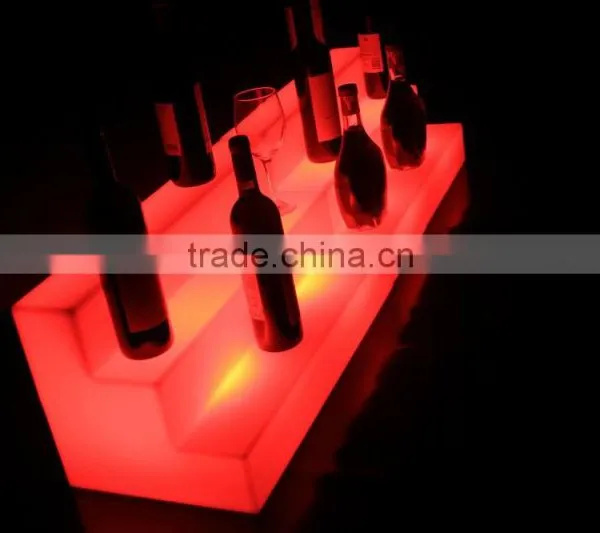 PE Plastic Led Warehouse Bar Display/ Stair Stackable Wine Racks photo-4