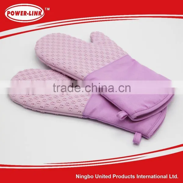 BBQ Kitchen Purple Stripes Cloth With Silicone Large Size Glove photo-4