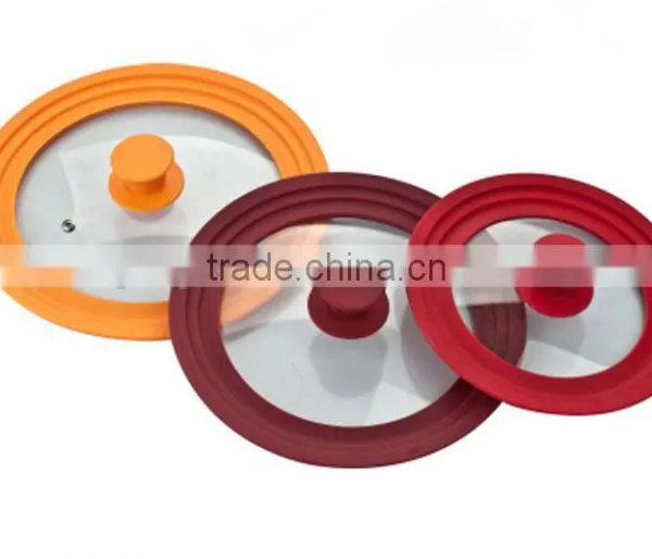 3 in 1 Multi Size Glass Lid With Silicon For Pots and Pans photo-3