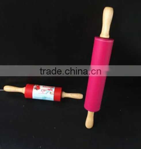 16162 Rolling Pin Non-Stick Silicone Surface Rolling Pin Wooden Rolling Pin Handl photo-6
